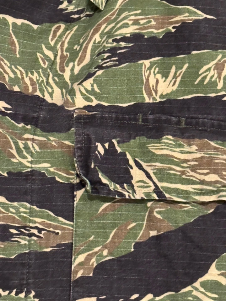 Vintage Tru-Spec Tiger Stripe Camo BDU Jacket Shirt Men’s Large Long Military - Image 3 of 4