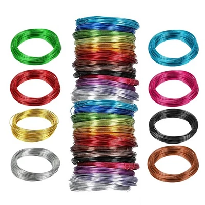 MUMBI Alu Basteldraht 1-3mm Farbwahl 10m Schmuckdraht Dekodraht rostfrei flexibel DIY