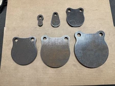 Malfunction Cut / Blemish 1/2" AR500 1" 2" 4" 5" 6" 7" Gongs Set of SIX