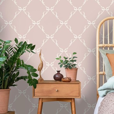 Pink Tapete Mit Schleife Für Kinderzimmer Washable 50480 World of Wallpaper