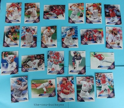 2016 Topps with Updates Washington Nationals Team Set 33 Cards Combine Shipping