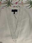 BCBG Max Azria white vest with studs - Size Meds NWOT — photo 2