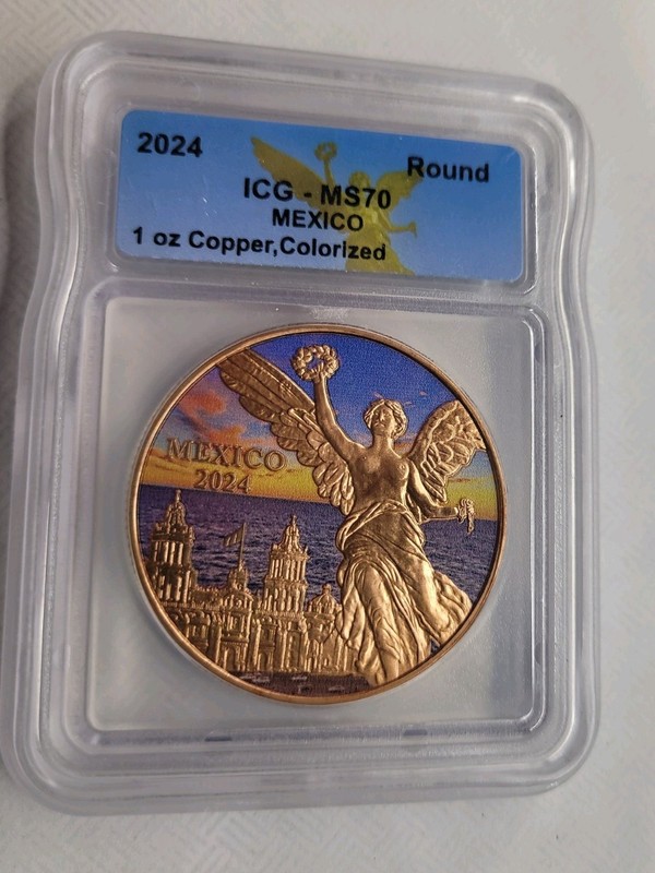2024 México Libertad Colorized 1 oz .999 Copper Round