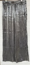 Zara Women’s Size Large Liquid Metallic Sparkle Palazzo Pants $49.60