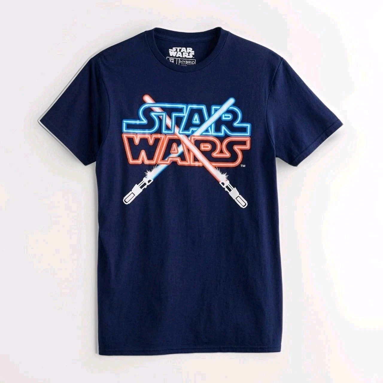 STAR WARS LOGO LIGHT SABER  MENS SHORT SLEEVE TEE T-SHIRT SIZE XXL XX-LARGE NEW