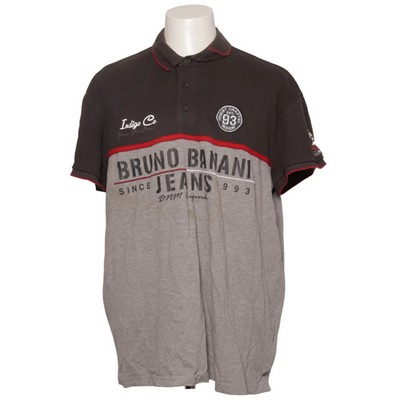 Bruno Banani, Kurzarmhemd, Größe: 3XL, Grau/Rot, Baumwolle/Elasthan/Viskose #AWz
