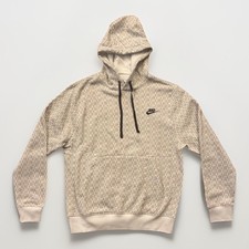 Nike Mens NSW Club Pullover Fleece Hoodie White Grey HJ6886 121 Swoosh Logo