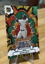 David Ortiz 2025 Donruss BOMB SQUAD Insert GREEN LASER Parallel Red Sox 