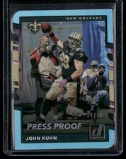 John Kuhn 2017 Donruss #147 #/75 New Orleans Saints