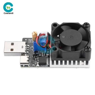 USB Adjustable Constant Current Electronic Load Discharge Module Tester 3A 25W