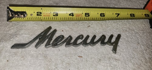 VINTAGE MECURY 1960's OEM ORIGINAL CHROME METAL EMBLEM - Bild 2 von 7