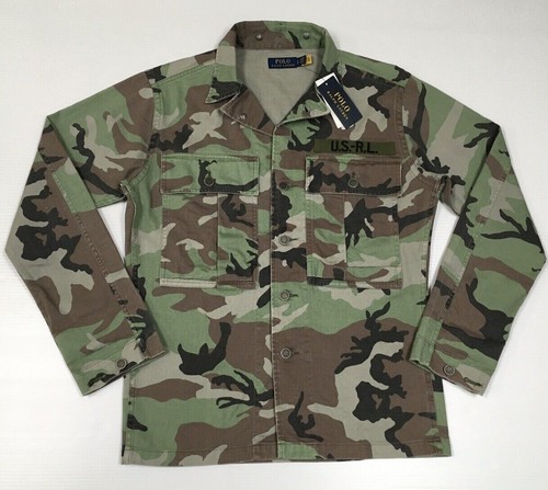 Polo Ralph Lauren Military Army Camo Officer Soldier Camp Overshirt ...