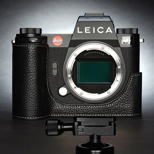 Funda protectora de media cámara de cuero genuino hecha a mano para Leica SL SL2 SL3 - Imagen 4 de 33