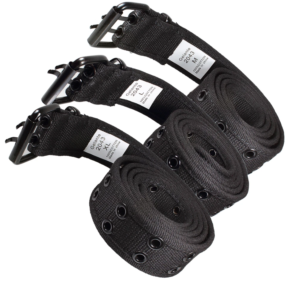 Canvas 2 holes Double Rows Grommet Hole Belt Fabric Military web belt - Image 3 of 3