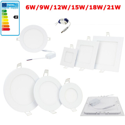 Dimmbare Epistar LED-Einbauleuchte Deckeneinbauleuchten 6W 9W 12W 15W 18W 21W