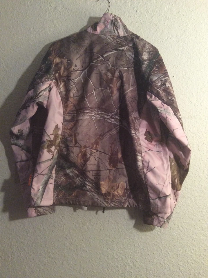 Browning Mujer Med. Abrigo Chaqueta Mossy Oak Rosa Camuflaje Ultraligero Nuevo Sin Etiquetas Foto 4 de 4