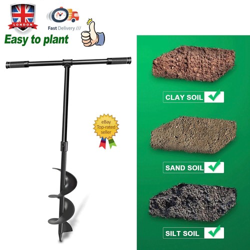 85 * 20cm Manual Hand Earth Auger Fence Post Drill Soil Digger Hole Borer Digger - Picture 5 of 22