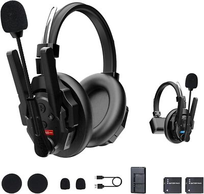 SYNCO XTalk XMax2 X2 2.4G Full-Duplex Wireless Intercom Headset System 500 Meter