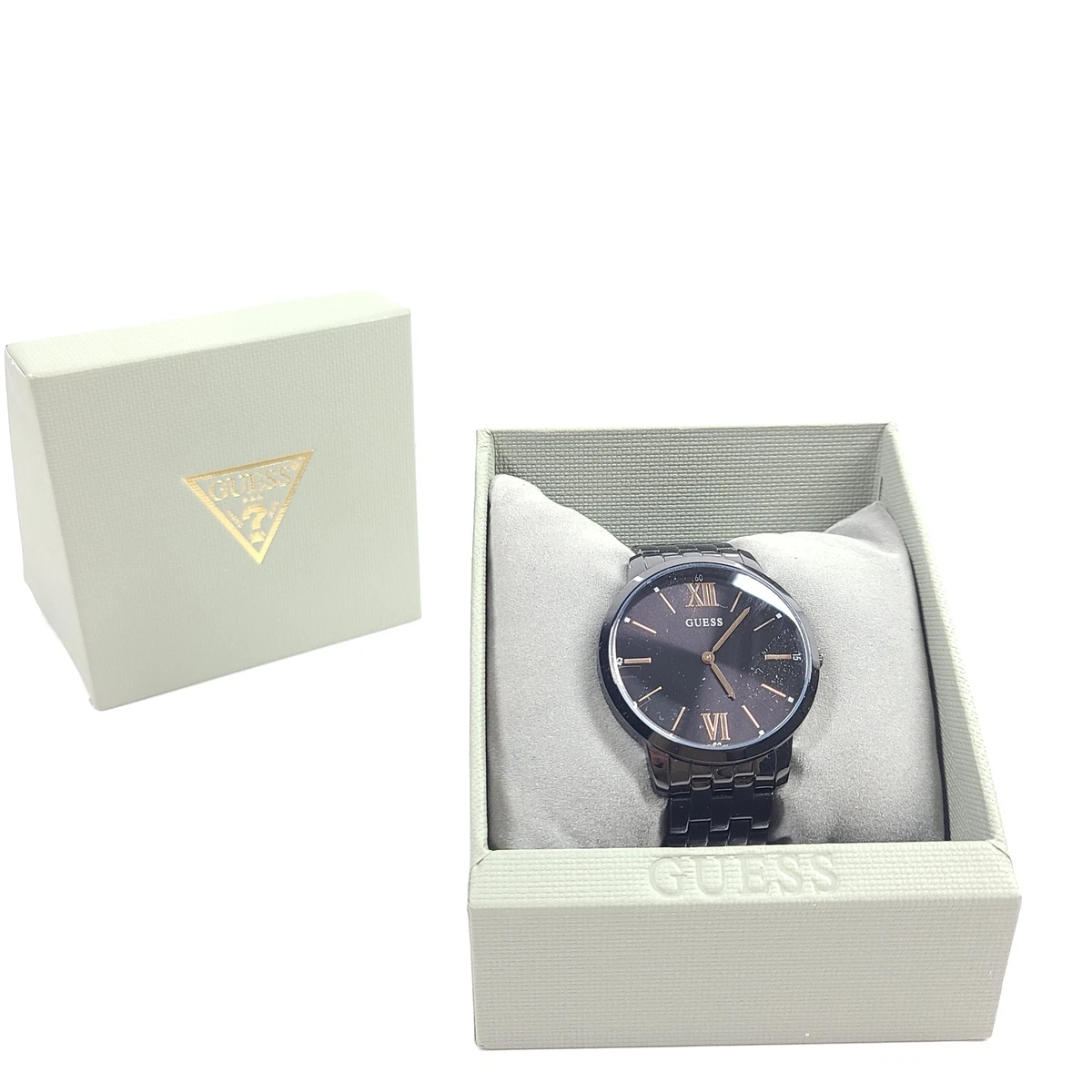 Guess black stainless steel watch cheap