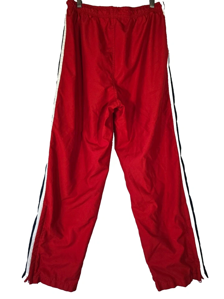 Pantalones deportivos a rayas TOMMY HILFIGER talla S de nailon rojo azul blanco usados en excelente estado Foto 3 de 4