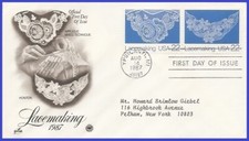 USA5 #2353 ADDR PCS ARTCRAFT FDC STR2  Lacemaking Floral Design c
