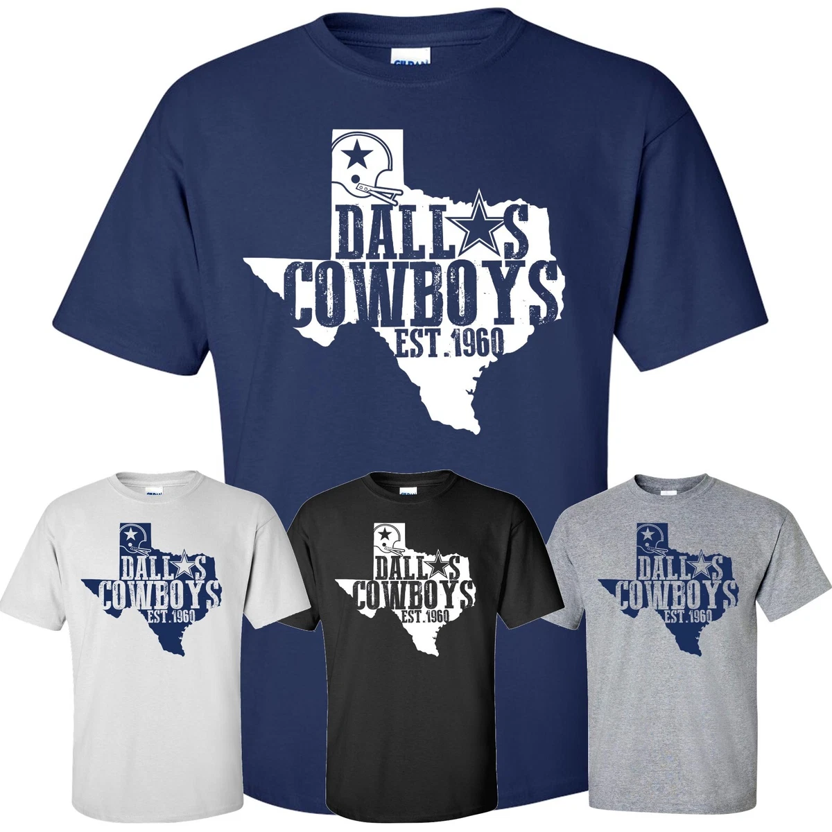 DALLAS COWBOYS Shirt T-Shirt TEXAS Football Dak Prescott Fan Apparel Small  - 4X