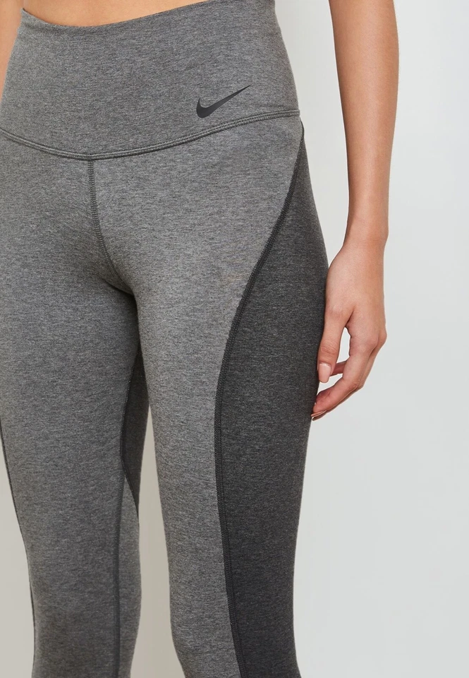 Nike Mujeres Medias L Gris Esculpido Victoria Yoga Entrenamiento Fitness Gimnasio AA3266-071 Foto 2 de 4