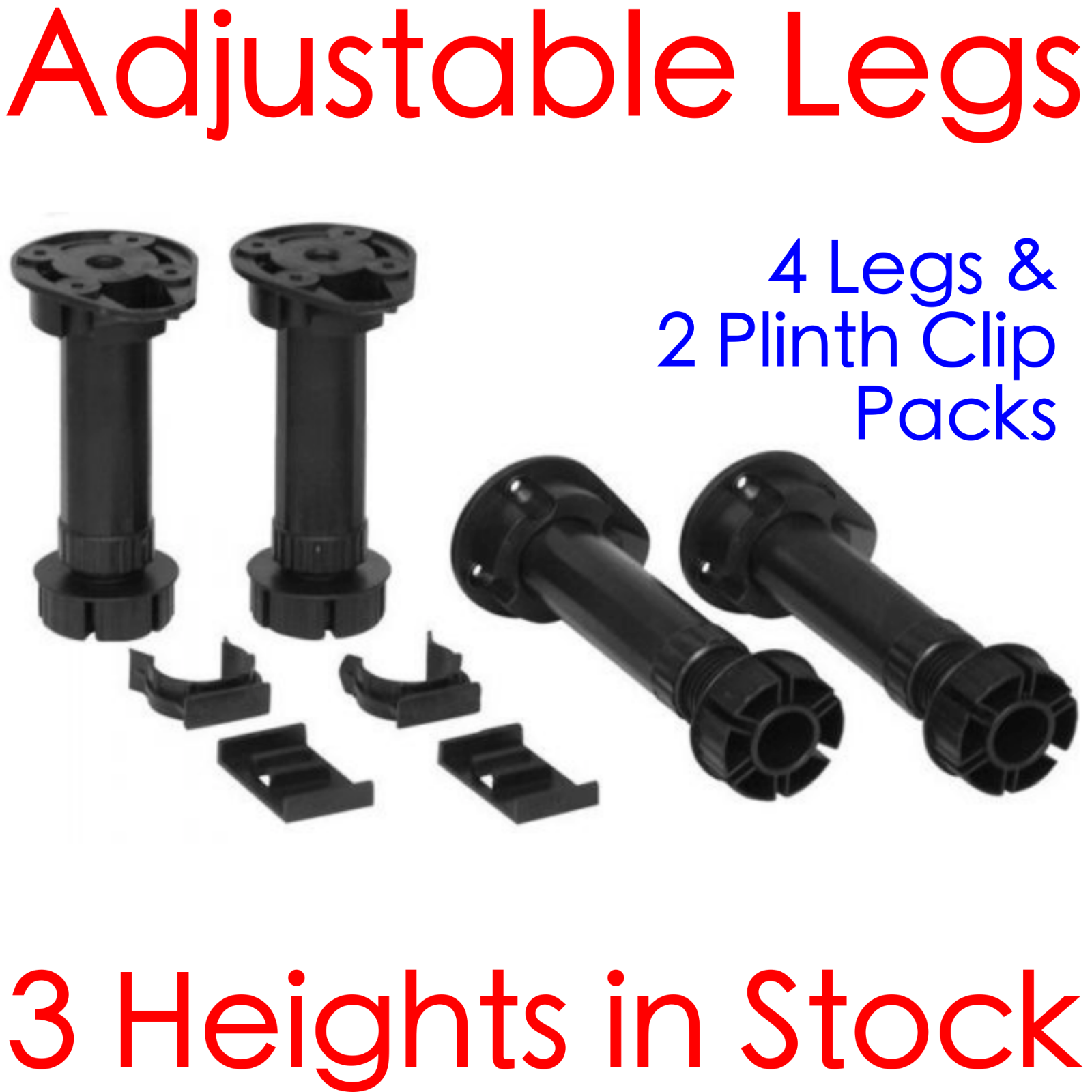 Kitchen Unit Legs Feet Carcass Plinth Adjustable Base Foot