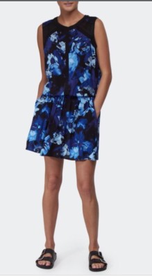 gestuz blue dress GESTUZ Blue Flower Short Dress – Paloma + Co main image 0
