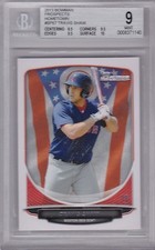 TRAVIS SHAW 2013 Bowman Prospects Hometown RC BGS 9 Pop 1 none higher Brewers