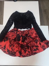 City Triangles Dress Two Piece Prom Dress. Red And Black