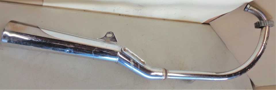 '82 83 XS400R SECA XS 400 RIGHT EXHAUST CHROME MUFFLER 1982 YAMAHA 7,854 MILES! - Imagem 2 de 4