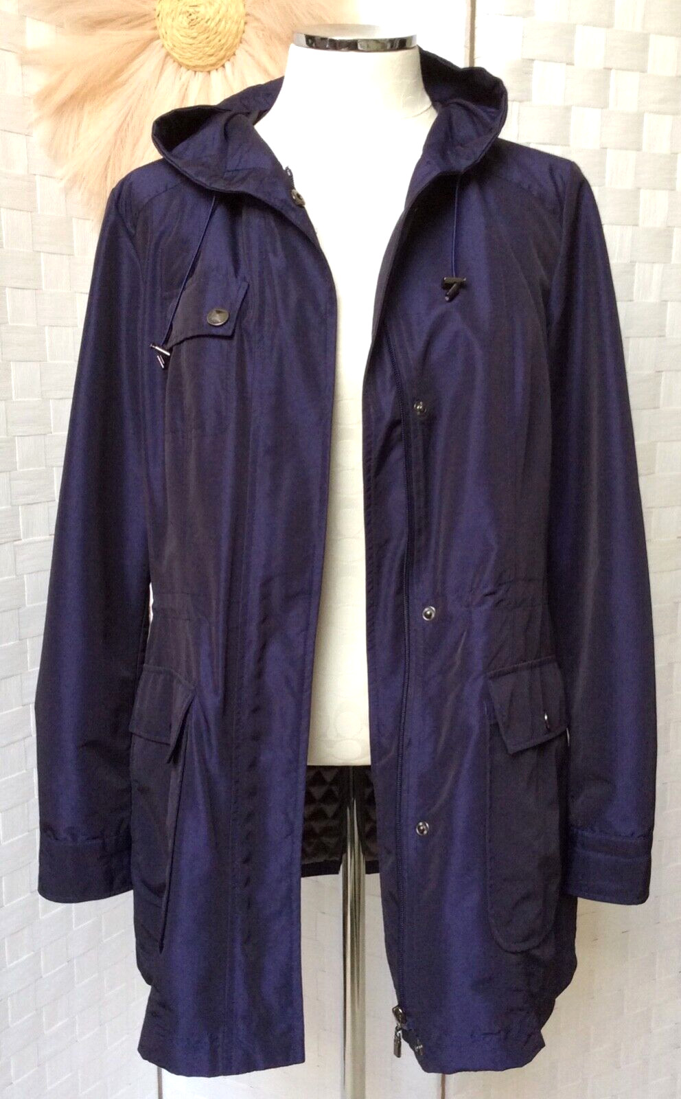 Pendleton Blue Nylon Quilted Lining Iridescent Pa… - image 3