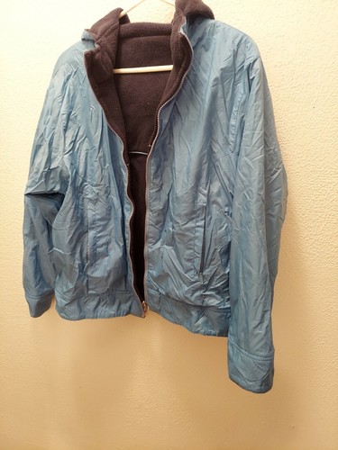 Blue Reversible hooded zip pockets | eBay