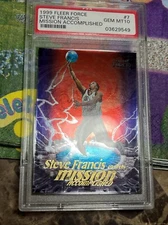 1999 Fleer Force Mission Accomplished Steve Francis RC PSA 10 Extreme Rare POP 1