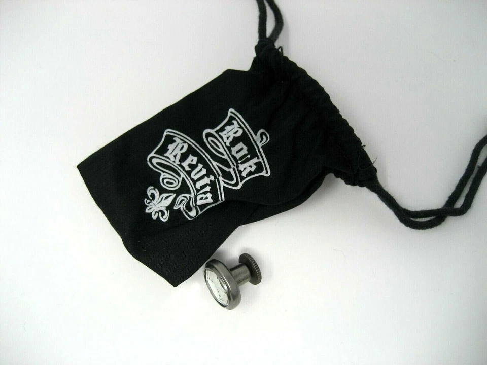 Rock Revival Botón de Repuesto Cristal Transparente y Metal Gris Borde con Bolsa NUEVO Foto 3 de 3