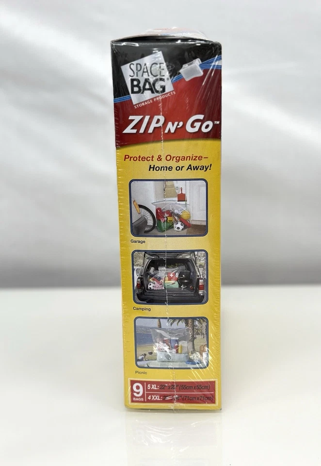 Nueva bolsa espacial cremallera go 9 bolsas resistente XL y XXL fácil cremallera deslizante aspiradora nuevo en paquete sellado Foto 4 de 4