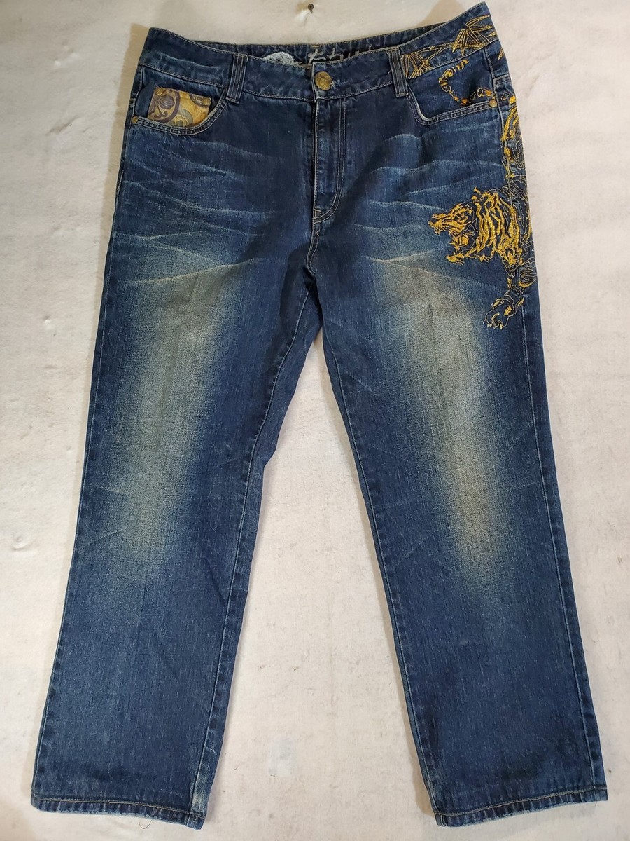 Osaka BIG TRAIN Signature Jeans Dark Wash Tiger Sunami Osaka BIG TRAIN Signature Jeans Dark Wash Tiger Sunami