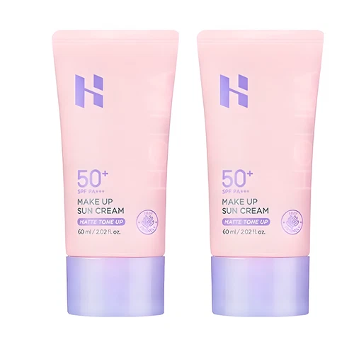 2 x K-Beauty Holikaholika Makeup Sun Cream Tone Up SPF50+ PA+++ 2.02 fl oz