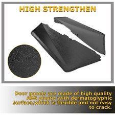 KUAFU Lower Door Panel Inserts For 2014-2019 Wildcat Trail 700 - Black ABS Plastic, 2-Piece Set, Mud & Stone Guards