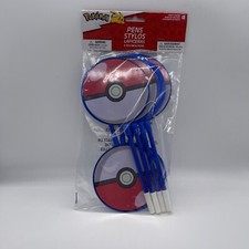 Fiesta Favor Regalo POKEMON POKEBALL 8 Plumas de Tinta NUEVAS en Paquete para Niños y Adultos ☼