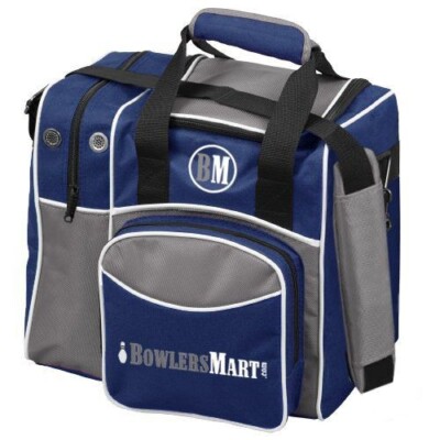 BowlersMart Curve Ball Single Tote Navy Stone Bowling Bag
