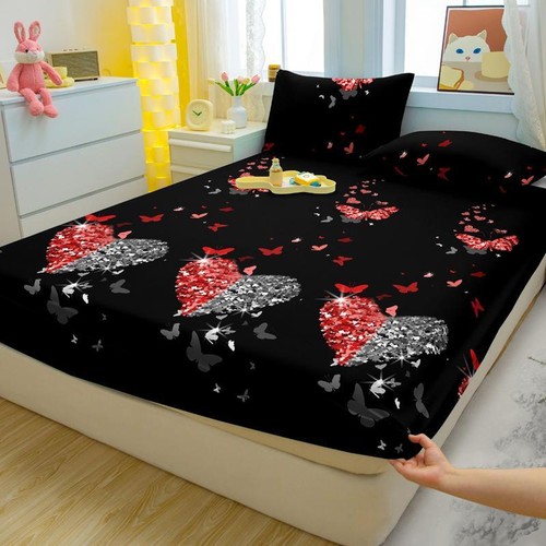 Colcha Algodón Corazón Amor Multicolor Moderna Sólida Lavable a Máquina Romántica - Imagen 11 de 33