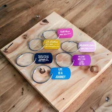 Custom Engraved Luggage ID tags (set of 6) with free chains. 10 color options!