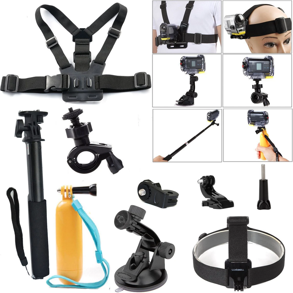 Sports Action Cam Bike Mount Suction Cup Kit for Xiaomi yi 4k plus