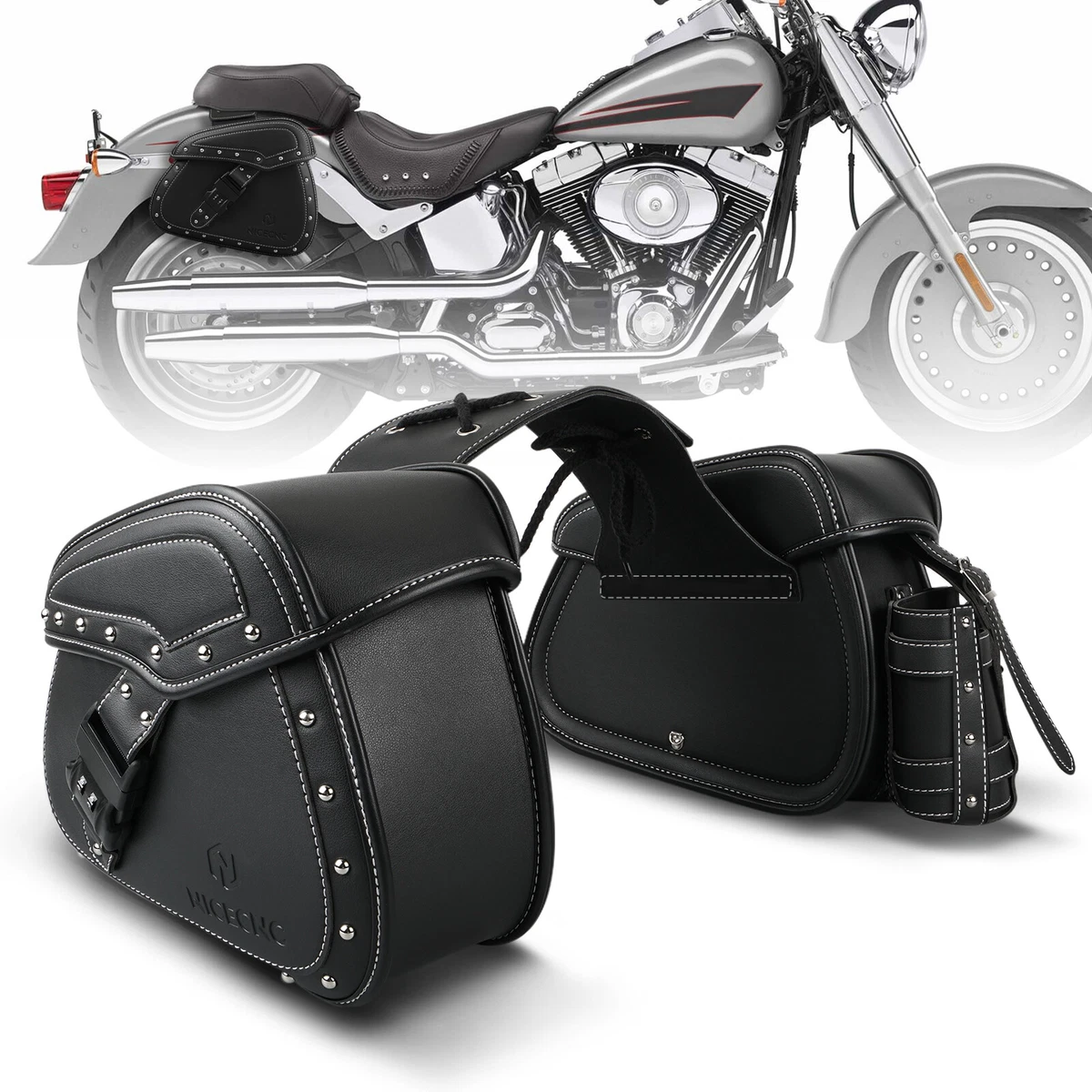 Side Saddlebag Harley Davidson Sportster 883 - Pu Leather