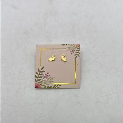 NWT Francescas Mini Gold Tone Bunny Rabbit Stud Earrings Jewelry