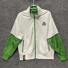 Apex Legends IS Crypto Jacket Mens Sz L White Green Full Zip