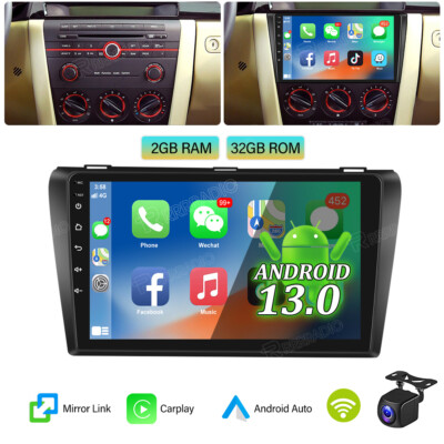 Android 15.0 Car Stereo Radio MP5 Player GPS Navi CarPlay For Mazda 3 2004-2009