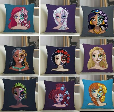 Coco Tag der Toten Disney Prinzessin Satin Glanz Überwurf Kissen Kissenbezüge Neu